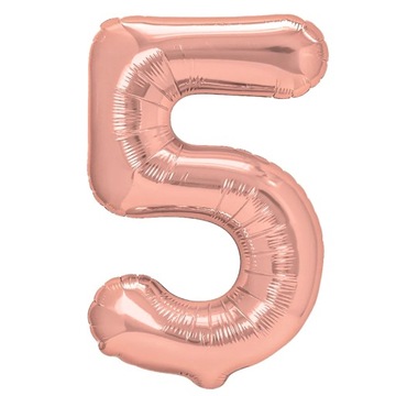 BALON CYFRA 5 duże rose gold URODZINY 100 cm