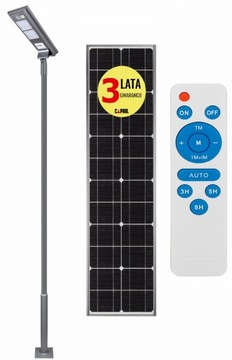 Latarnia Ogrodowa Uliczna Solarna LED 290 cm CAPRAL Hybryda Solar +230V