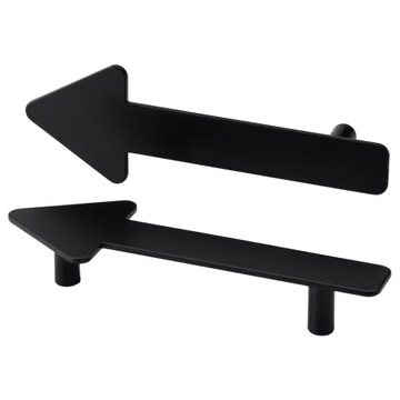 IKEA JARNSPARV Uchwyt czarny Strzała, 114 mm 2 szt