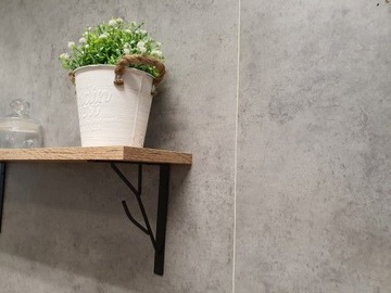 Полка подвесная настенная лофт индустриальный дуб ремесло 82