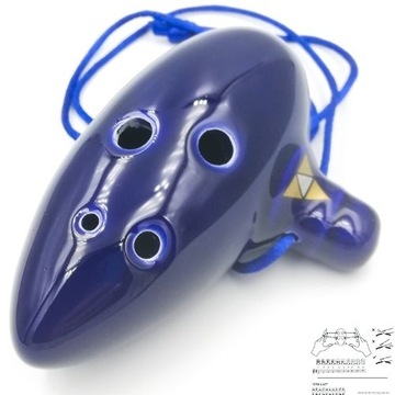 mini OKARYNA Zelda granatowa 6 otworowa chwyty nuty ocarina flet okarynka