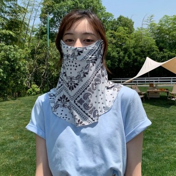 Ice Silk Bandana Reusable Outdoor Riding Masks Women Ear Loops Sun