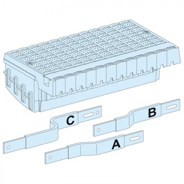 Polypact Blok dystrybucyjny do NSX250 na stałe z dźwignią 3P LVS04403