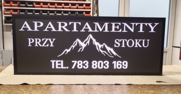 100x33 kaseton Baner Salon Fryzjerski podświetlany LED tablica reklamowa