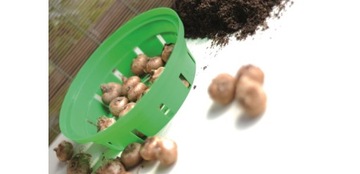 КОРЗИНА ДЛЯ ЛУКА, ЦВЕТОЧНЫЙ ГОРШОК, КОРЗИНЫ ДЛЯ ЛУКОВИЧНЫХ, ЧУШКИ ДЛЯ ПОСЕВА ЛУКА, 26 СМ, 10 ШТ.