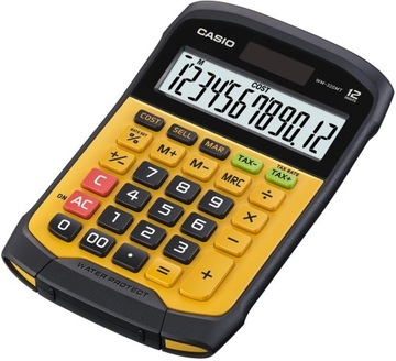 CASIO KALKULATOR BIUROWY WODOODPORNY WM-320MT-S, 12-cyfrowy wyświetlacz, Wy