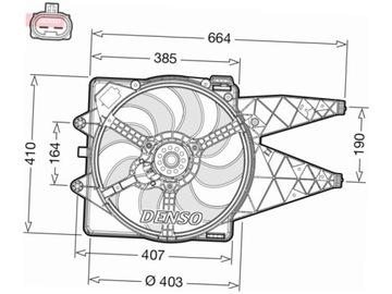 DENSO DER09309 VENTILÁTOR CHLAZENÍ MOTORU