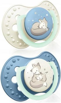 Lovi Smoczek silikonowy dynamiczny 3-6 m Night&Day Boy
