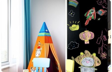 САМОКЛЕЯЩАЯСЯ МЕЛОВАЯ ДОСКА С МЕЛАМИ 45Х200СМ XL