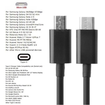 -Magideal 2Pcs Usb C C Ke Mikro Usb Mengecas Data