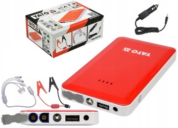 ЗАПУСКОВОЕ УСТРОЙСТВО YATO POWERBANK USB 7500МАч С ФУНКЦИЕЙ ЗАПУСКА АВТОМОБИЛЯ