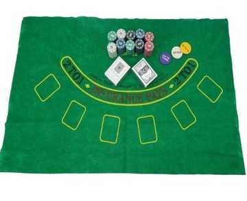 ZESTAW DO POKERA TEXAS HOLDEM 200 ŻETONÓW + TALIE + MATA + ŻETONY FUNKCYJNE