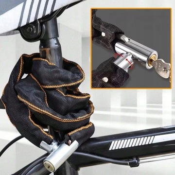 ЦЕПЬ ВЕЛОСИПЕДНОГО ЗАМКА ВЕЛОСИПЕДНЫЙ ЗАМОК БЕЗОПАСНОСТЬ ВЕЛОСИПЕДА 80см
