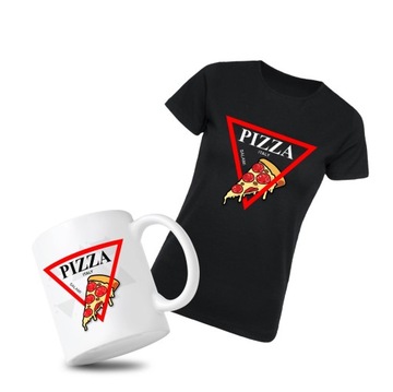 ZESTAW DAMSKI Koszulka Kubek JEDZENIE