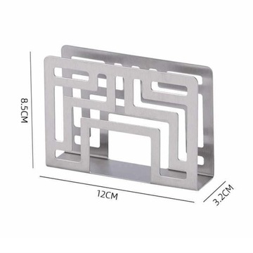 Держатель для салфеток Органайзер из нержавеющей стали Серебряный диспенсер для салфеток