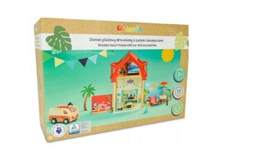 Drewniany domek plażowy auto akcesoria Elefun 3+
