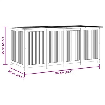 Деревянный садовый ящик из массива акации 200х80х75 см.
