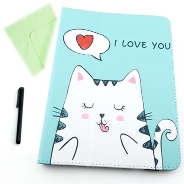 Pokrowiec etui zamykane do tabletu Kruger Matz EAGLE 1074 - KOT I LOVE YOU