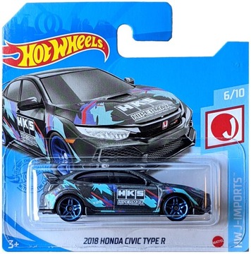 HOT WHEELS 2018 HONDA CIVIC TYPE R HKS HW J-IMPORTS 5/100 1:64 NOWY !!!