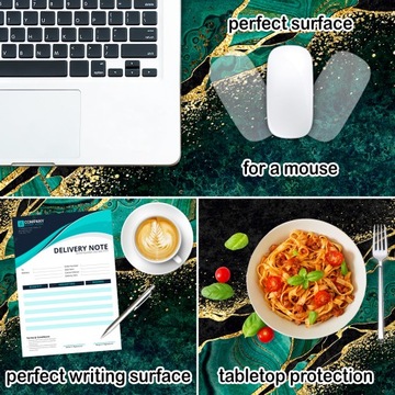 Защитная накладка 120х60 для стола Green Marble