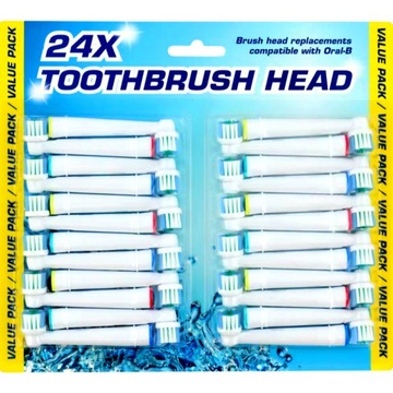 KOŃCÓWKI DO SZCZOTECZKI ELEKTRYCZNEJ ORAL-B 24 SZT