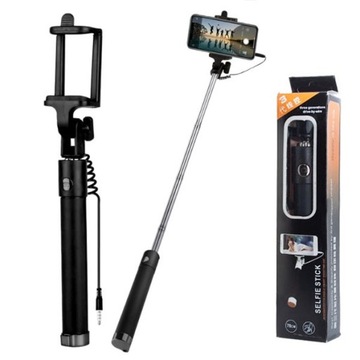 Selfie Stick z Kablem Jack 3,5 mm Kijek do robienia zdjęć Selfie Foto