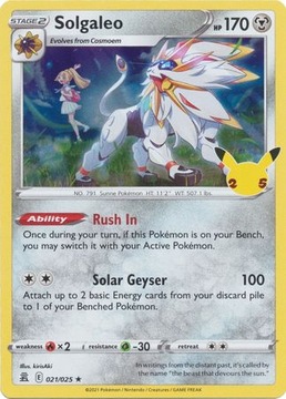 POKEMON Celebrations Solgaleo CEL 21