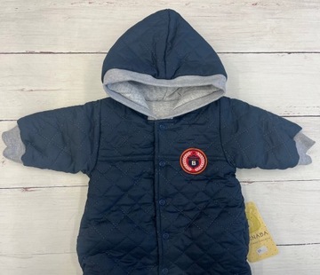 KOMBINEZON PIKOWANY WIOSNA JESIEŃ GRANATOWY 56