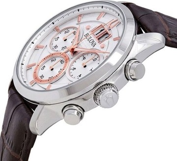 ELEGANCKI ZEGAREK BULOVA 96B309 SUTTON CHRONO BOX