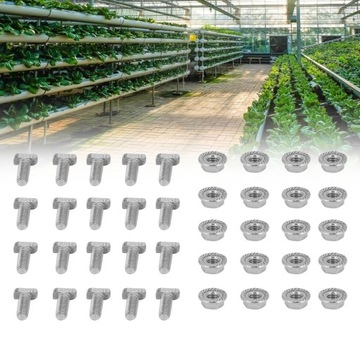 20 ZESTAW ŚRUBY ŚRUBA M6 DO SZKLARNI NAKRĘTKA