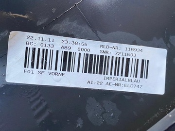 BMW 7 F01 F02 08-12 NÁRAZNÍK PŘEDNÍ