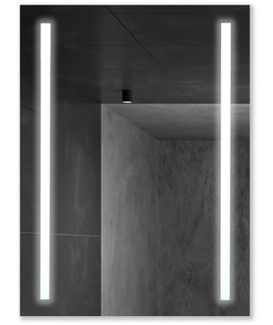 LUSTRO ŁAZIENKOWE PODŚWIETLANE Z OŚWIETLENIEM 3 BARWY LED BAJA 70x90cm