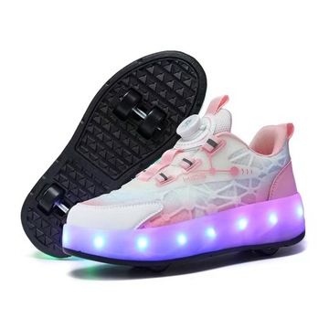 SWIECACE BUTOROLKI BUTY Z ROLKAMI LED ROLKI WROTKI R.28-40