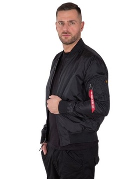 Kurtka Alpha Industries MA-1 TT, czarna męska nylon 191103-03 XXL