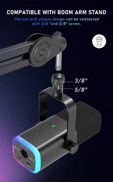 Динамический микрофон FIFINE USB/XLR с отключением звука при нажатии