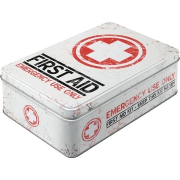 Puszka Płaska First Aid Kit Apteczka Skrzynka
