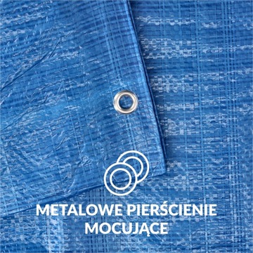 Plandeka ochronna NIEBIESKA 4m x 5m PLANDEKA 4x5 5x4 odporna UV WODOODPORNA