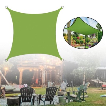 Садовый навес из теневой ткани для двора 2x2 м, зеленый