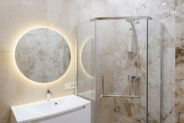 КРУГЛОЕ ЗЕРКАЛО ДЛЯ ВАННОЙ, СО СВЕТОДИОДНОЙ ПОДСВЕТКОЙ, 3 ЦВЕТА Rondo fi 80c