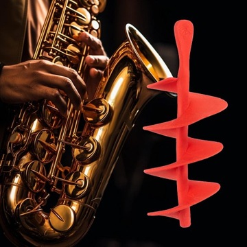 Приглушение альт-саксофона Снимите приглушение саксофона с красного инструмента.