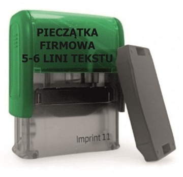 Pieczątka Firmowa Trodat Imprint 8912 47x18mm do 6 lini ZIELONA OBUDOWA
