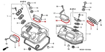 Uszczelki inspekcji zaworów Honda XL650V Transalp