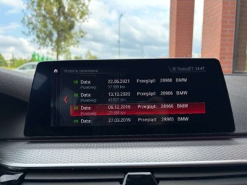 BMW Seria 5 G30-G31 Limuzyna 520d 190KM 2019 BMW Seria 5 2.0 diesel 190 KM X DRIVE salon polska bezwypadek zadbany, zdjęcie 23