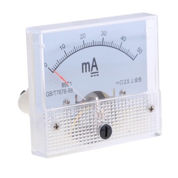 2x zakresy DC mA i A Amperomierz analogowy Amperomierz Panel prądowy klasy 2.5