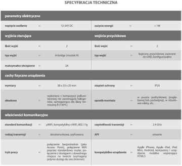 Контроллер BleBox ShutterBox DC WiFi 12–24 В Android