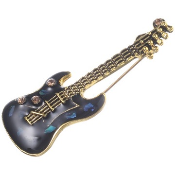 Брошь в виде гитары, металлический лацкан, женские подарки, булавка для воротника