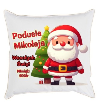 PODUSZKA ŚWIĄTECZNA MIKOŁAJKI PRZEDSZKOLAK + IMIĘ