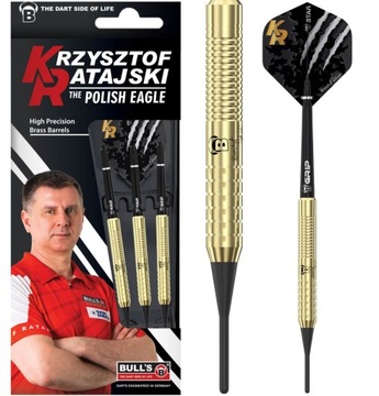 LOTKI RZUTKI DART BULLS Krzysztof Ratajski Brass Mosiężne 18g SOFT