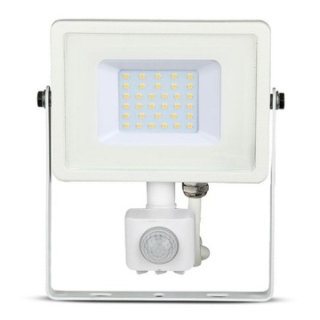 Projektor LED V-TAC 30W SAMSUNG CHIP Czujnik Ruchu Funkcja Cut-OFF Biały