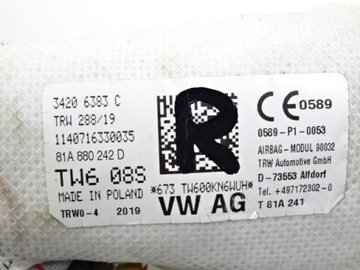 AUDI Q2 81A AIRBAG PRAVÁ ULOŽENÍ SEDADLA